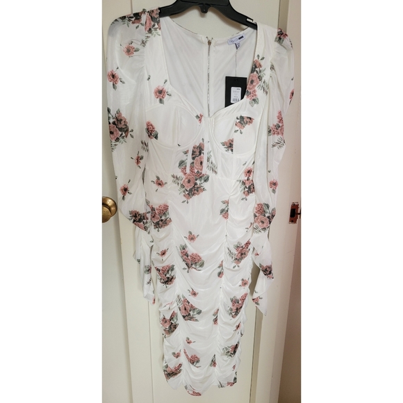 Fashion Nova Floral Mesh Midi Dress - Picture 2 of 4